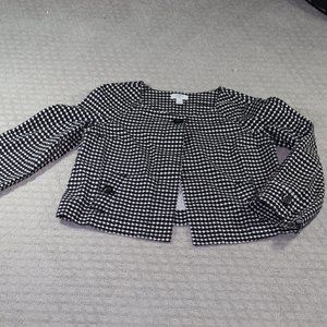 Ann Taylor Loft Size MP Black and White Y2K Jacket